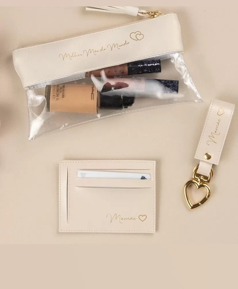 Kit Viagem - Nécessaire Porta Cartão e Chaveiro