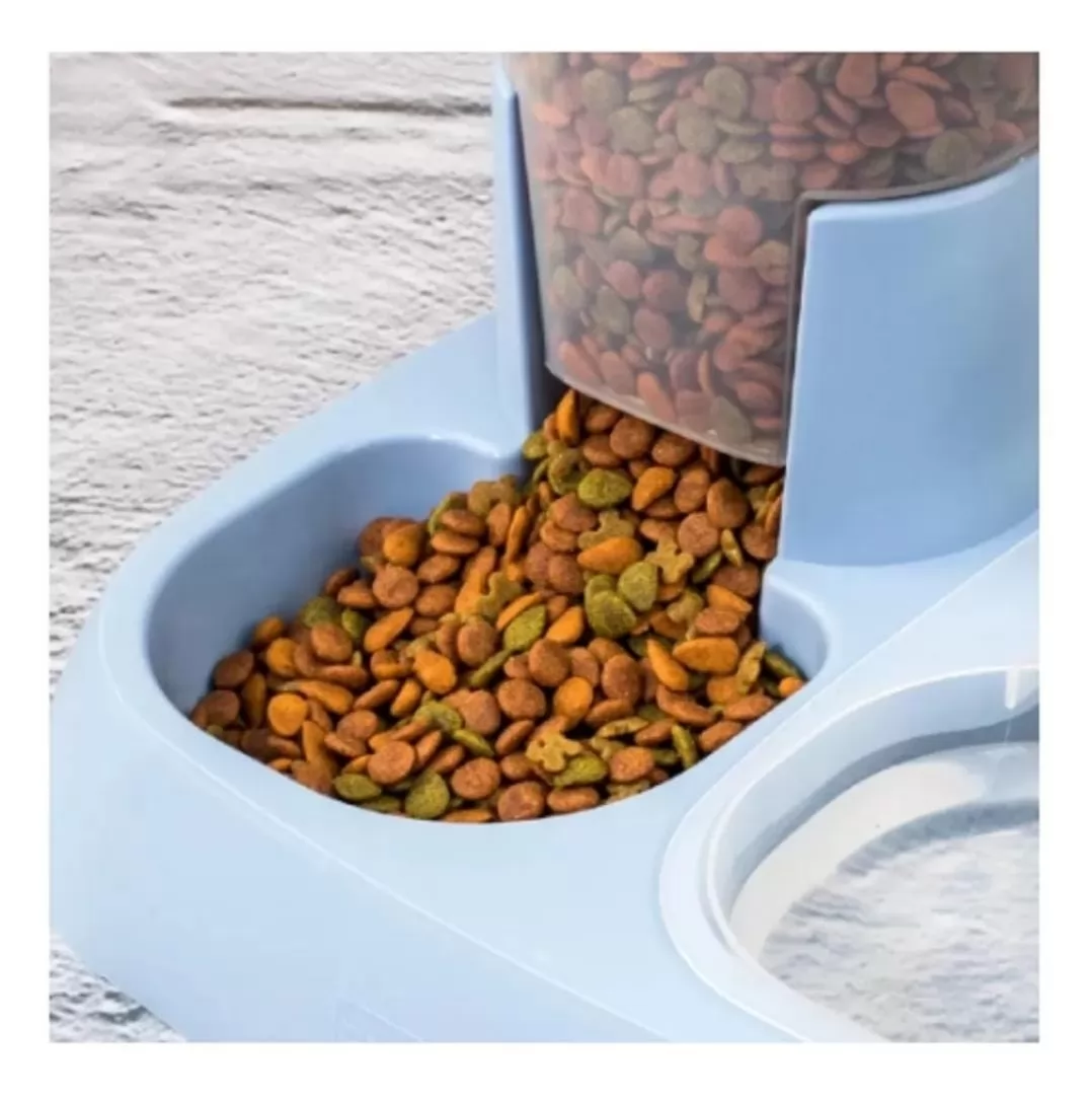 Comedouro + Bebedouro Automático + Garrafa de Água - Cães e Gatos