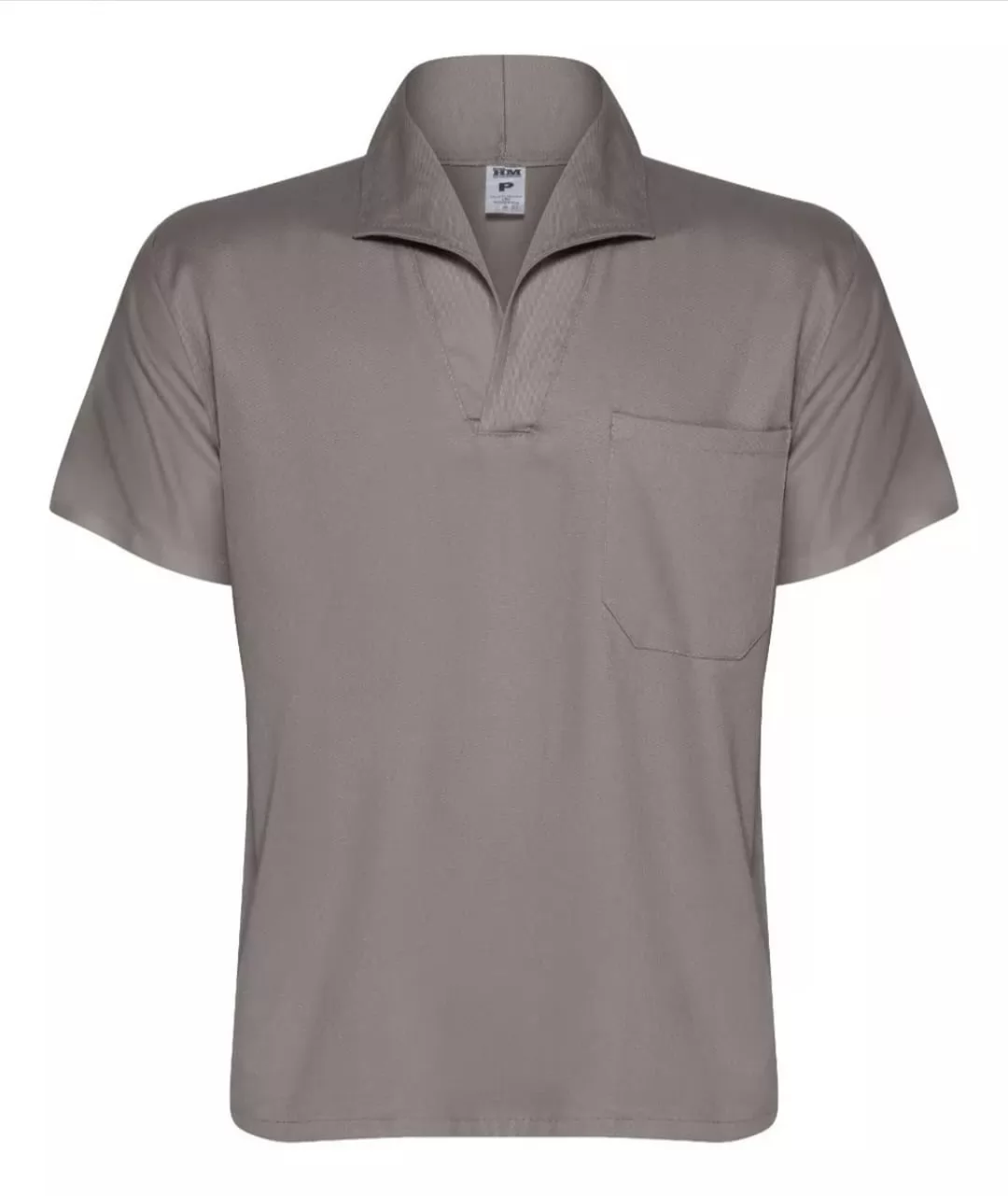 Camisa Jaleco Brim Manga Curta